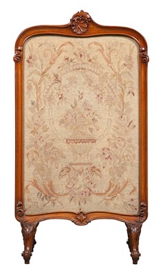 Lot 272 - Louis XV Style Walnut Needlepoint Fire Screen...