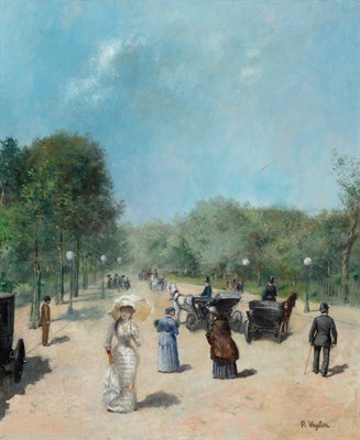 Lot 80 - Paul Vogler French, 1852-1904 Promenade in the...