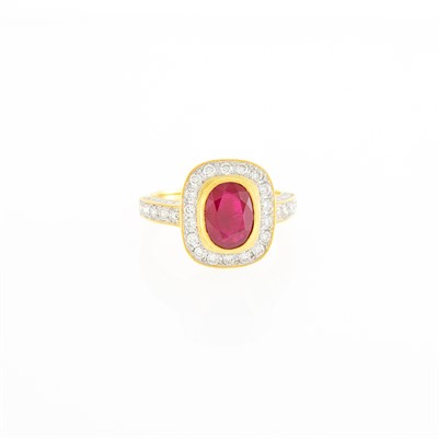 Lot 1250 - Gold, Ruby and Diamond Ring