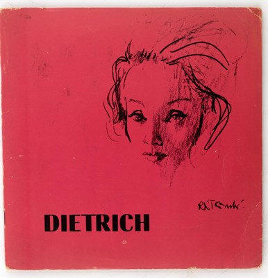 Lot 100 - DIETRICH, MARLENE Album with two photographs....