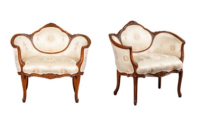 Lot 275 - Pair of Louis XV Style Marquises Height 33 3/4...
