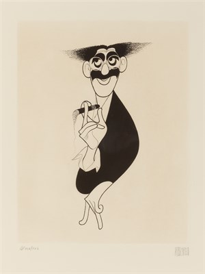 Lot 2085 - AL HIRSCHFELD (1903-2003) Groucho Marx....