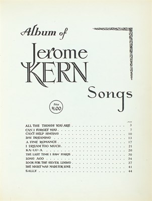 Lot 2094 - JEROME KERN (1885-1945) Inscription to Harold...