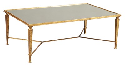 Lot 329 - Modern Mirror Inset Gilt Metal Low Table...