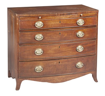 Lot 135 - George III Mahogany Bow Front Chest of Drawers...