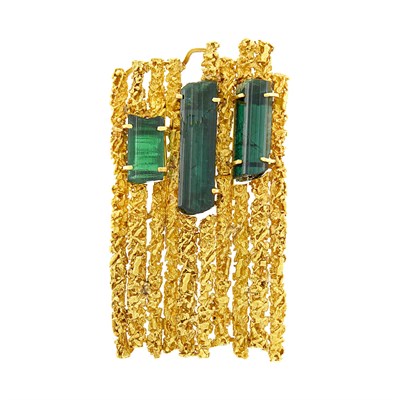 Lot 1022 - H. Stern Gold and Tourmaline Crystal Brooch