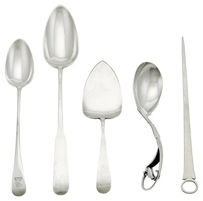 Lot 255 - Five Sterling Silver Serving Pieces Comprising...