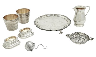 Lot 1208 - Group of Georgian Sterling Silver Table...