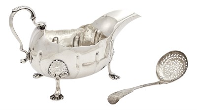 Lot 67 - George III Irish Sterling Silver Sauceboat Of...