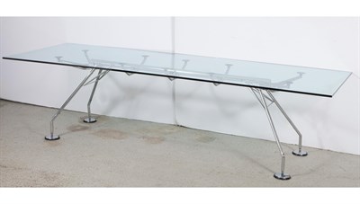 Lot 179 - Norman Foster Steel and Glass Nomos Dining...