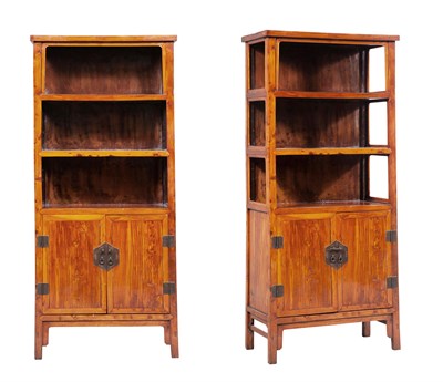 Lot 332 - Pair of Chinese Hardwood Cabinets Height 7...