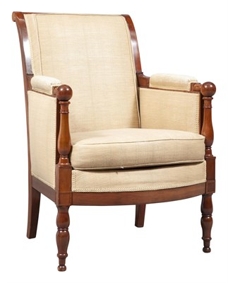 Lot 152 - Louis Philippe Style Upholstered Mahogany...