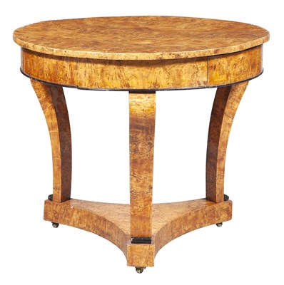 Lot 143 - Russian Neoclassical Birch Center Table Second...