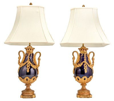 Lot 255 - Pair of Louis XVI Style Gilt-Metal Mounted...