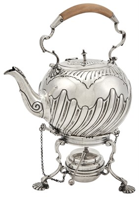Lot 55 - Victorian Sterling Silver Kettle on Stand...