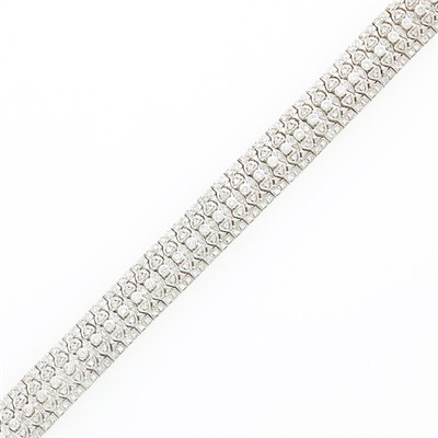 Lot 81 - White Gold and Diamond Bracelet