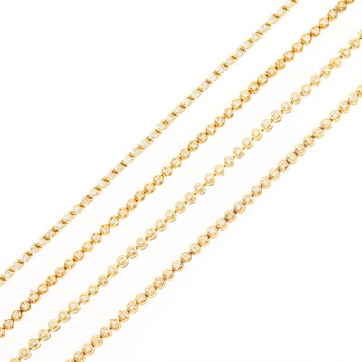 Lot 2302 - Four Gold and Diamond Bracelets