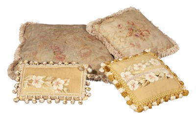 Lot 117 - Four Antique Tapestry Pillows Height of...
