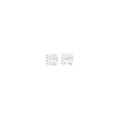 Lot 234 - Pair of White Gold and Diamond Stud Earrings