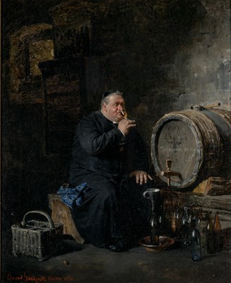 Lot 1061 - Eduard von Grutzner German, 1846-1925 Wine...