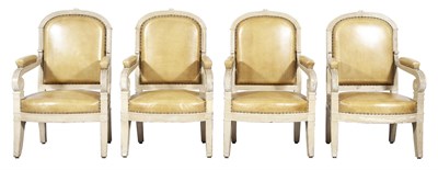 Lot 147 - Set of Four Charles X Fauteuils à la Reine...