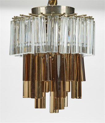 Lot 121 - Modern Italian Glass Prism Chandelier