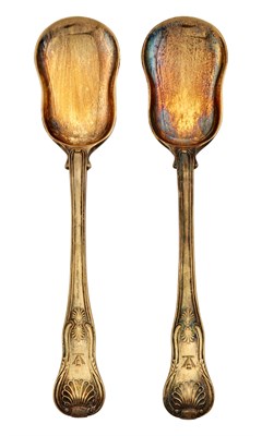 Lot 1233 - Pair of George III Sterling Silver Gilt Ice...