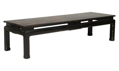Lot 324 - Chinese Lacquer and Parcel Gilt Low Table...