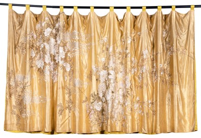 Lot 143 - Japanese Embroidered Silk Wall Hanging Meiji...