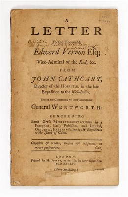 Lot 80 - [CUBA] CATHCART, JOHN. A Letter to the...