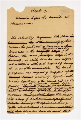 Lot 155 - IRVING, WASHINGTON Autograph manuscript leaf...