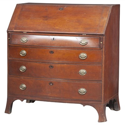 Lot 285 - Federal Cherry Bow-Front Slant-Front Desk