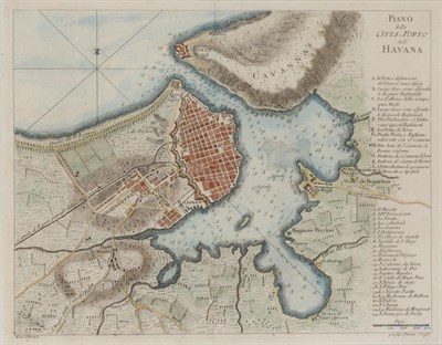Lot 194 - [MAPS/VIEWS-CUBA] Six antique maps and views...