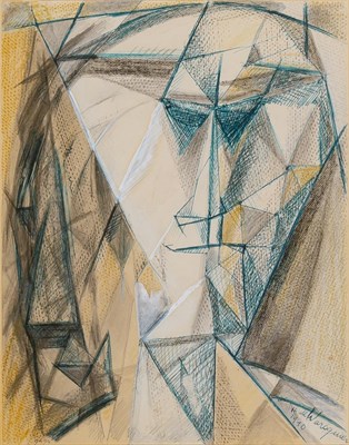 Lot 91 - Henry de Waroquier French, 1881-1970 Visage...