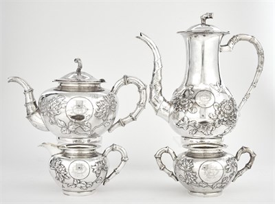 Lot 118 - Chinese Export Silver Tea and Coffee Service...