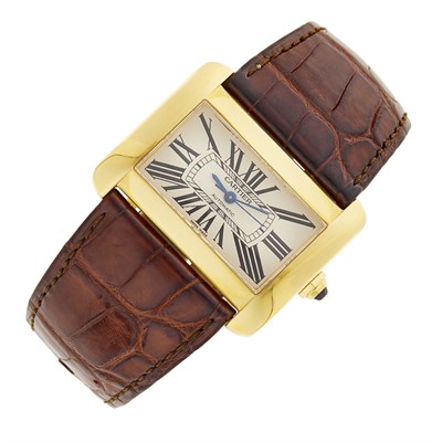 Lot 8 - Cartier Gold 'Divan' Wristwatch, Ref. 2603