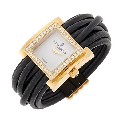 Lot 170 - de Grisogono Rose Gold and Diamond 'Allegra' Wristwatch