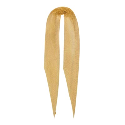 Lot 164 - Tiffany & Co., Elsa Peretti Long Gold 'Scarf' Mesh Necklace