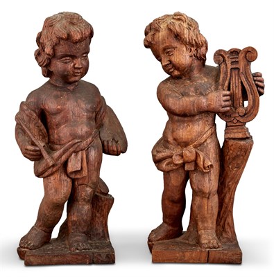 Lot 12 - Pair of Continental Rococo Style Carved Walnut...