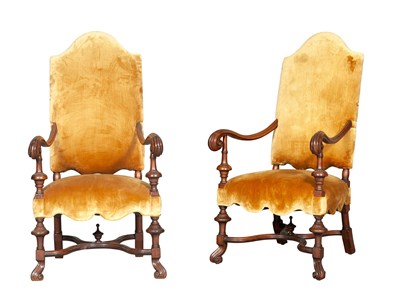 Lot 25 - Pair of Italian Baroque Style Walnut Open...