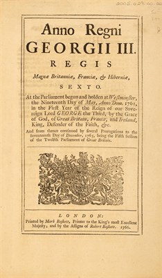 Lot 316 - [WEST INDIES] Two English Acts. The first...
