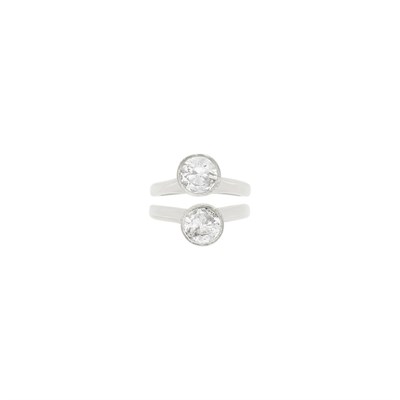 Lot 2155 - Two White Gold and Diamond Rings