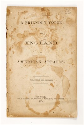 Lot 71 - [CIVIL WAR] [COBDEN, RICHARD]. A Friendly...