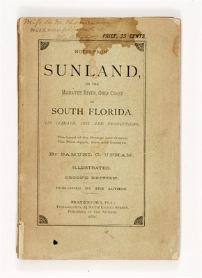 Lot 127 - [FLORIDA-STREETER COPY] UPHAM, SAMUEL C. Notes...