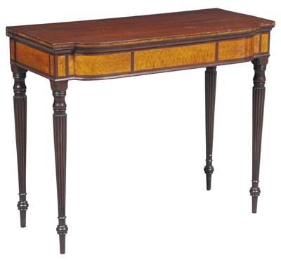 Lot 245 - Federal Inlaid Mahogany and Bird's-eye Maple Card Table