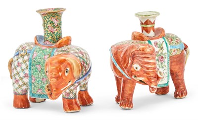 Lot 128 - Assembled Pair of Chinese Export Porcelain...