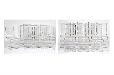 Lot 178 - Set of Twenty Acrylic Z-Form Dining Chairs...