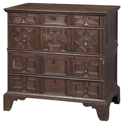 Lot 31 - Jacobean Style Oak Chest of Drawers 19th...