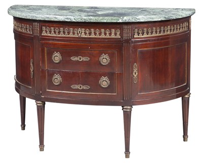 Lot 149 - Empire Style Marble Top Mahogany Side Cabinet...