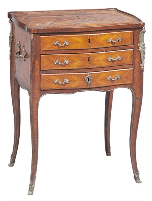 Lot 128 - Louis XV Style Marquetry Inlaid Side Table...